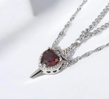 Heart and Sword necklace